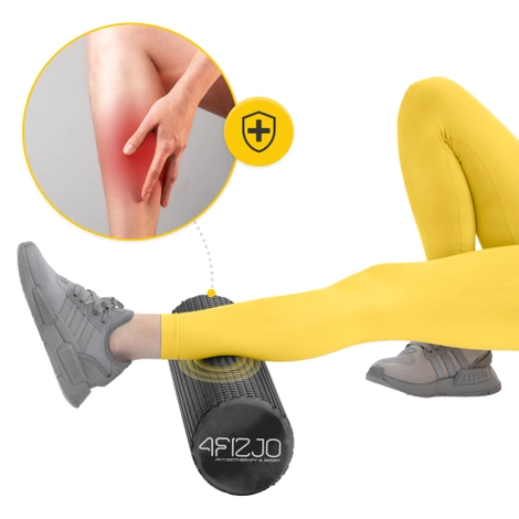 Wałek do masażu z wypustkami CARE+ 45 cm czarny