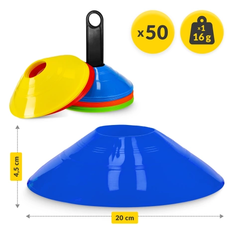 Pachołki treningowe elastyczne 50 szt.