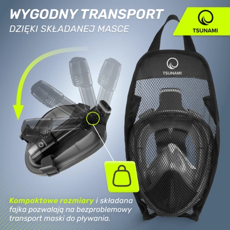 Maska do nurkowania pełnotwarzowa TSUNAMI S/M