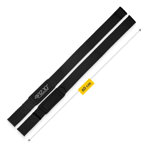 Paski treningowe do martwego ciągu Deadlift Straps czarne