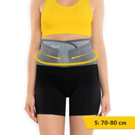 Pas ortopedyczny na kręgosłup lędźwiowy S szary