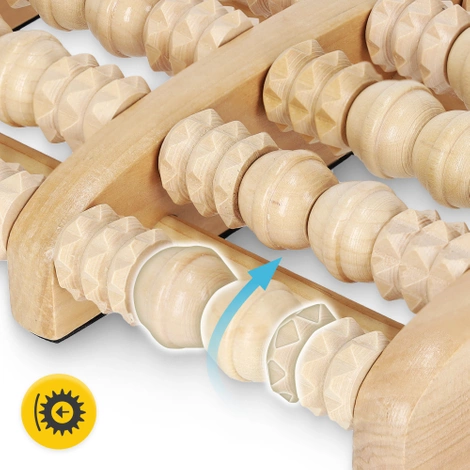 Drewniany wałek do masażu stóp profilowany