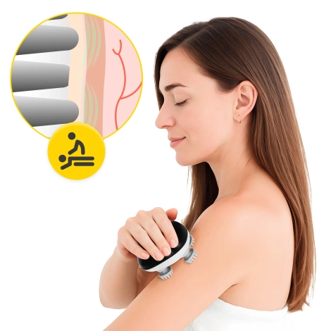 Elektryczny masażer do głowy wodoodporny czarny