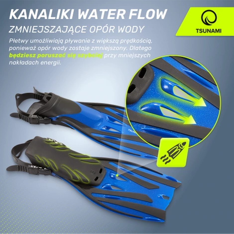 Płetwy do nurkowania dla dzieci TSUNAMI rozmiar 33-37