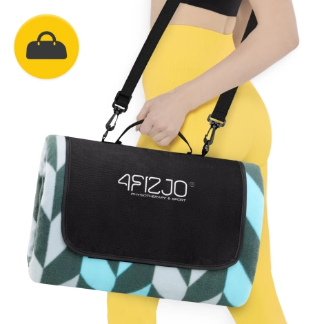 Koc piknikowy plażowy z izolacją 200 x 200 cm jodełka