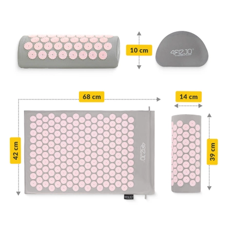 Mata do akupresury z poduszką klasyczna różowa