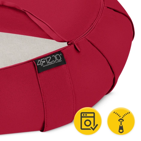 Poduszka do medytacji ZAFU półksiężyc czerwona