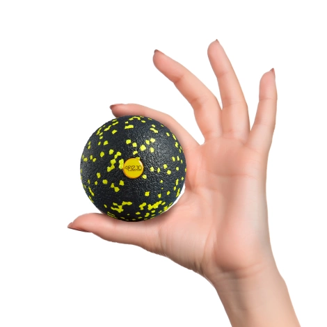 Wałek i piłki do rollowania i masażu EPP zestaw 6 szt. żółty