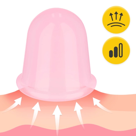 Silikonowe bańki chińskie 5 szt. FACE+ różowe