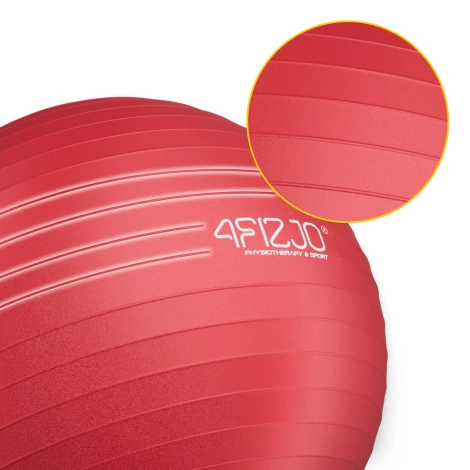 Piłka gimnastyczna dmuchana 75 cm czerwona