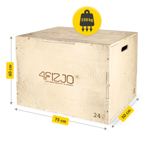 Skrzynia plyometryczna jump box 50 x 75 x 60