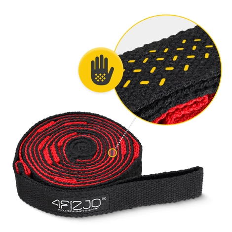 Taśma gimnastyczna do rozciągania i jogi czerwona