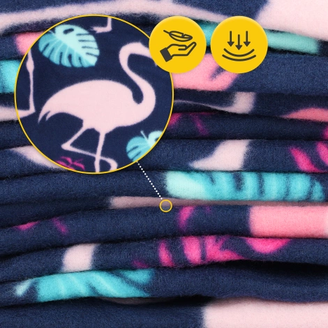 Koc piknikowy plażowy z izolacją 200 x 200 cm flamingi