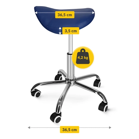Taboret obrotowy siodło do masażu ERGO niebieski
