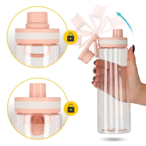 Butelka sportowa na wodę 850 ml różowa