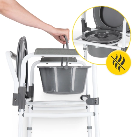 Krzesło sanitarne toaletowe 3 w 1 z regulacją wysokości