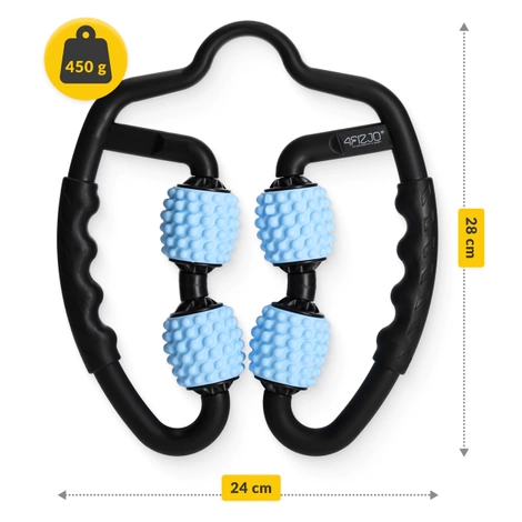 Roller do masażu ciała z wypustkami niebieski