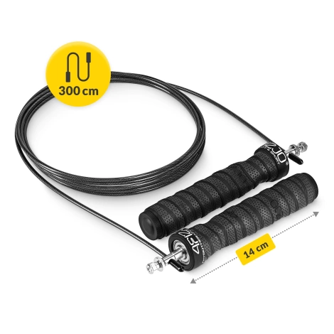 Skakanka bokserska z obciążeniem 3 m czarna