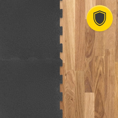 Mata ochronna gumowa na podłogę 4 szt. 48,5 x 48,5 x 2 cm