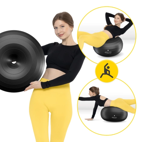 Piłka gimnastyczna DONUT AIR BALL czarna