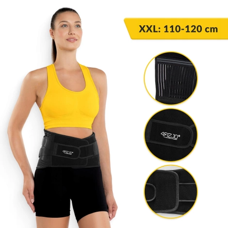 Pas ortopedyczny na kręgosłup lędźwiowy XXL czarny