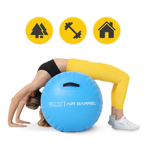 Dmuchany wałek gimnastyczny AIR BARREL 75 cm niebieski