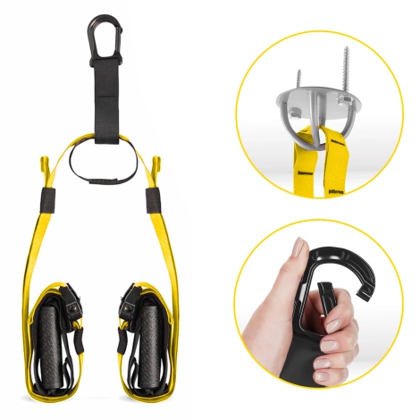 Pasy treningowe taśmy do ćwiczeń TRX żółte