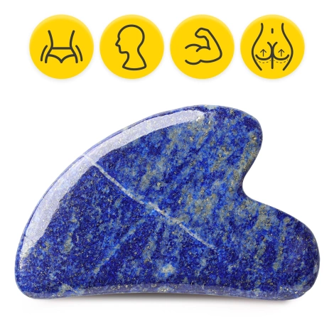 Klasyczny kamień Gua Sha z naturalnego lazurytu