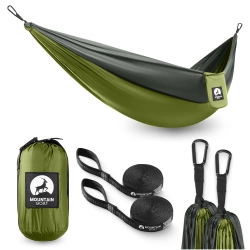 Hamak turystyczny jednoosobowy Mountain Goat szaro-zielony
