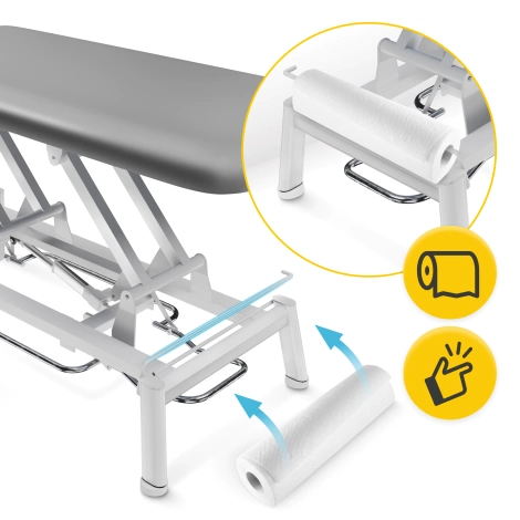 Stół do masażu i rehabilitacji elektryczny PURE szary