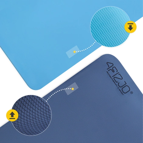 Mata do ćwiczeń i jogi antypoślizgowa TPE 1 cm granatowa