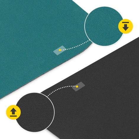 Zamszowa mata do jogi i ćwiczeń 1,5 mm zielona