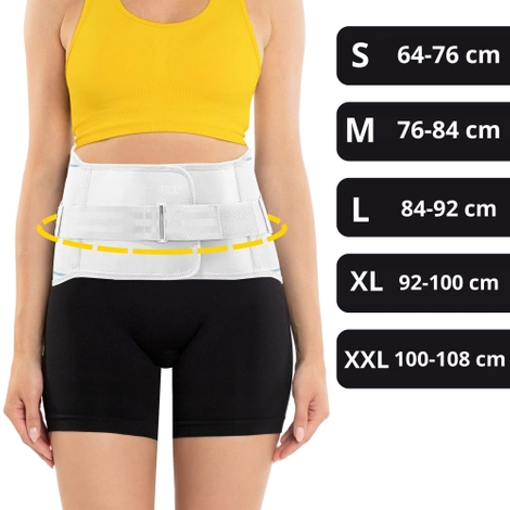 Pas ortopedyczny na kręgosłup lędźwiowy L jasnoszary