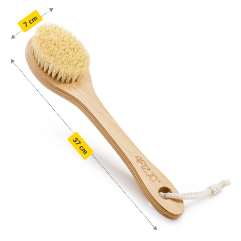 Długa szczotka do kąpieli i masażu ciała twarda