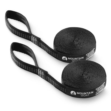 Hamak turystyczny jednoosobowy z moskiterią Mountain Goat szaro-grafitowy