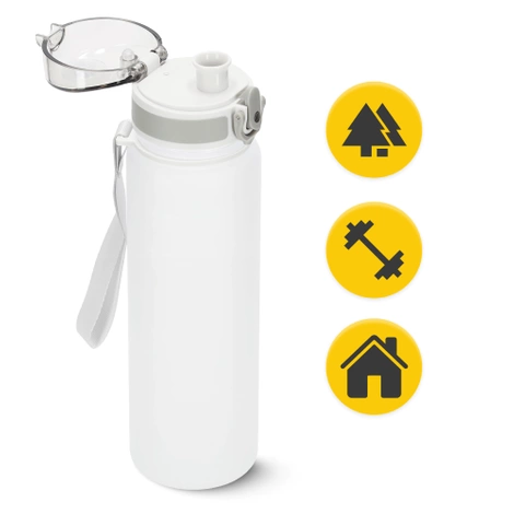 Butelka sportowa na wodę 650 ml szara