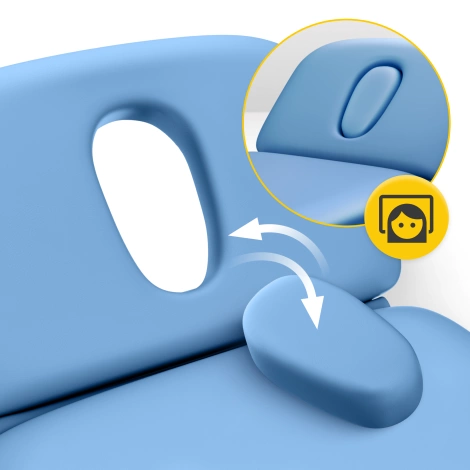 Stół do masażu i rehabilitacji elektryczny PURE niebieski