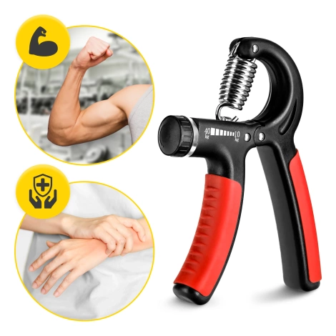 Ściskacz do rąk regulowany czerwony