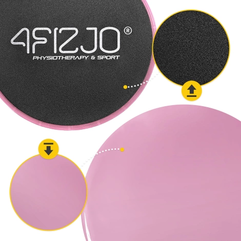 Dyski poślizgowe do ćwiczeń SLIDE 2 szt. różowe