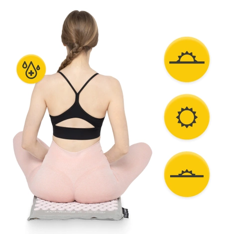 ECO Mata do akupresury z łuskami gryki i kokosem różowa