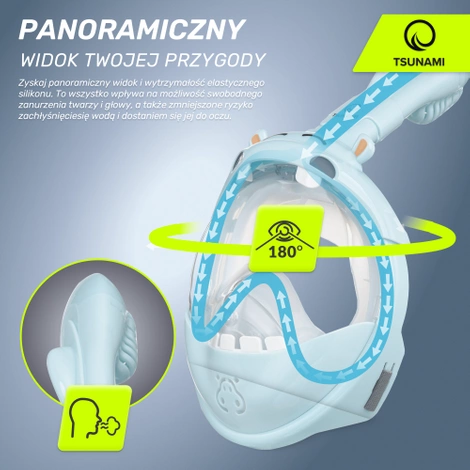 Maska do nurkowania dla dzieci TSUNAMI HIPPO