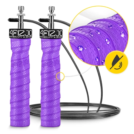 Skakanka bokserska z obciążeniem 3 m fioletowa