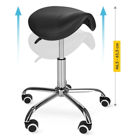 Taboret obrotowy siodło do masażu ERGO czarny