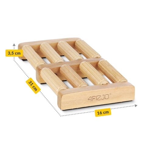 Drewniany wałek do masażu stóp podwójny