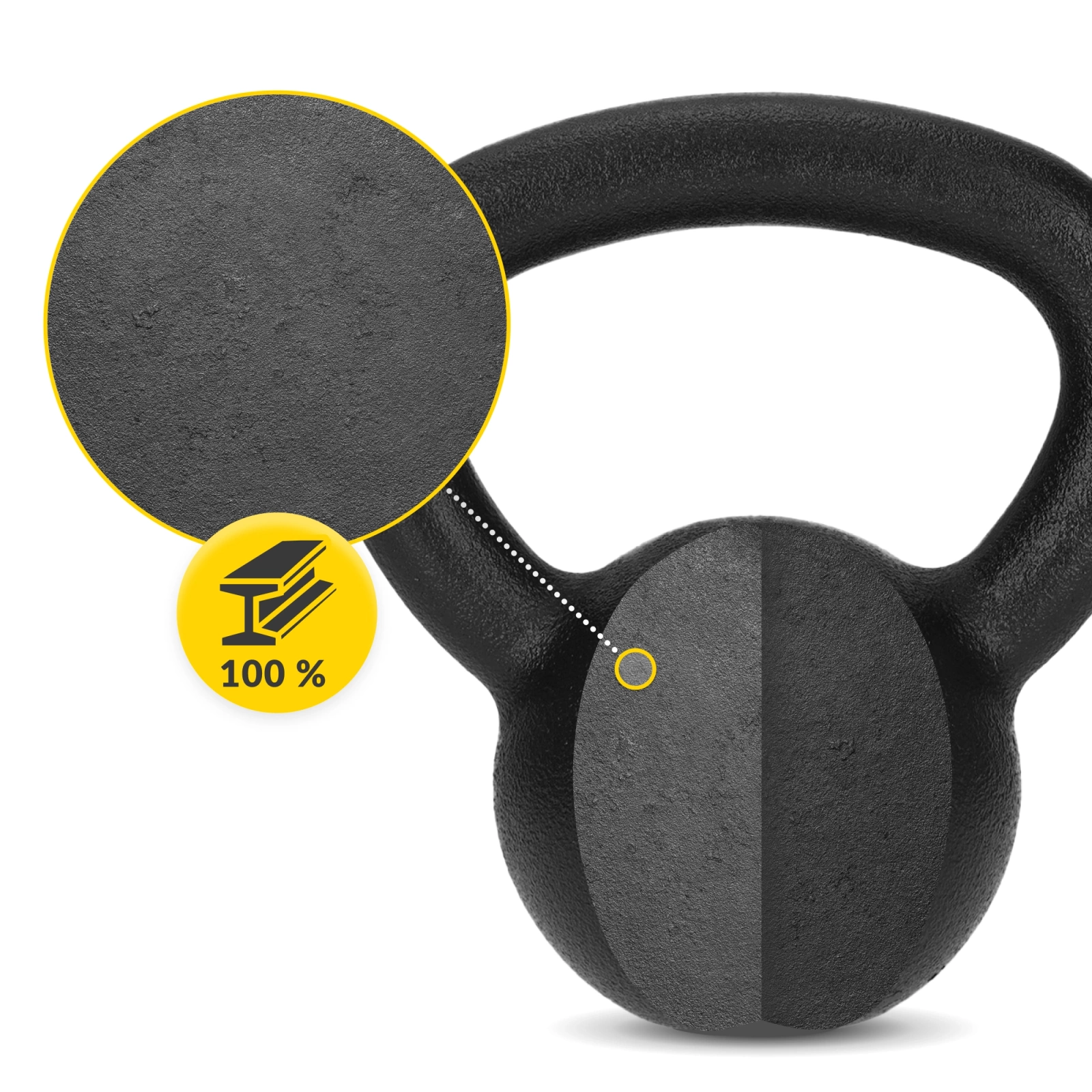 Kettlebell greutate din fontă de 6 kg