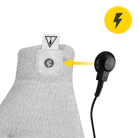 Rękawica przewodząca do elektrostymulacji dłoni