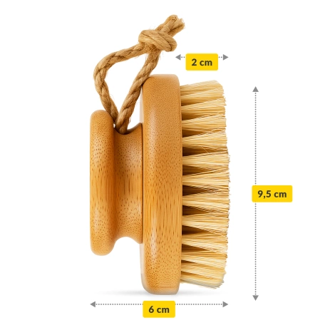 Szczotka do masażu ciała na sucho do skóry wrażliwej