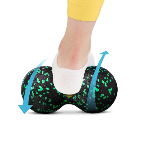 Wałek i piłki do rollowania i masażu EPP zestaw 3 szt. zielony