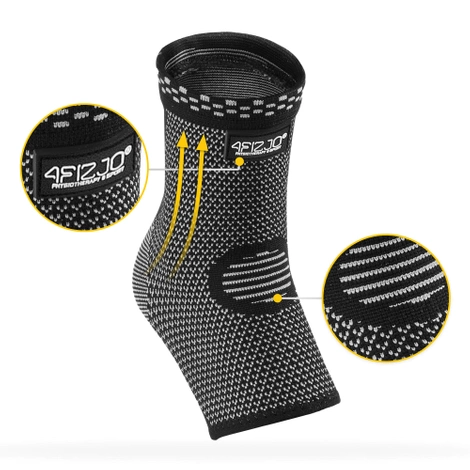 Elastyczna opaska stawu skokowego M szara