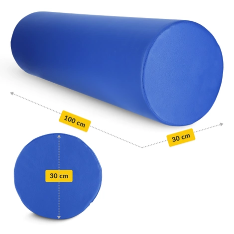Wałek rehabilitacyjny kształtka do masażu 100 x 30 cm niebieska